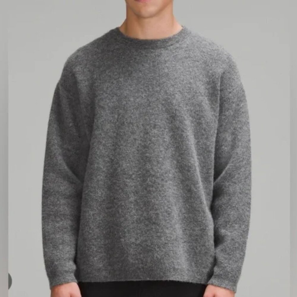 Lululemon Men’s Alpaca Wool Blend Crewneck Sweater Gray, Large